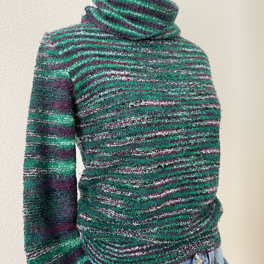 Fashion Import Space Dye Turtleneck Sweater